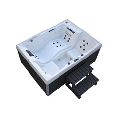 Outdoor Whirlpool HOME-STAR, 24 Massagedüsen LED, Treppe und Thermoabdeckung, 3 Personen