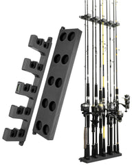 Booms Fishing WV4 Fishing Pole Holder, Wall Mounted Fishing Rod Holders for Garage, Vertical/Horizontal/Ceiling Fishing Pole Rack,Store Up to 10 Rods to Save Your Space, 4 Colors Available