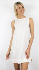 ROBE COURTE SANS MANCHES EN LIN HARTFORD RUELLE#COLOR_22/SHELL