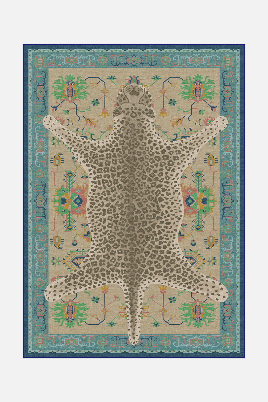 Leopard Bunt Teppich - Teppana