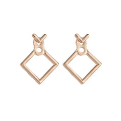 Tilted Square Overlap Earrings