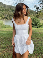 product Princess Polly Square Neck Lorinda Mini Dress White Low Impact