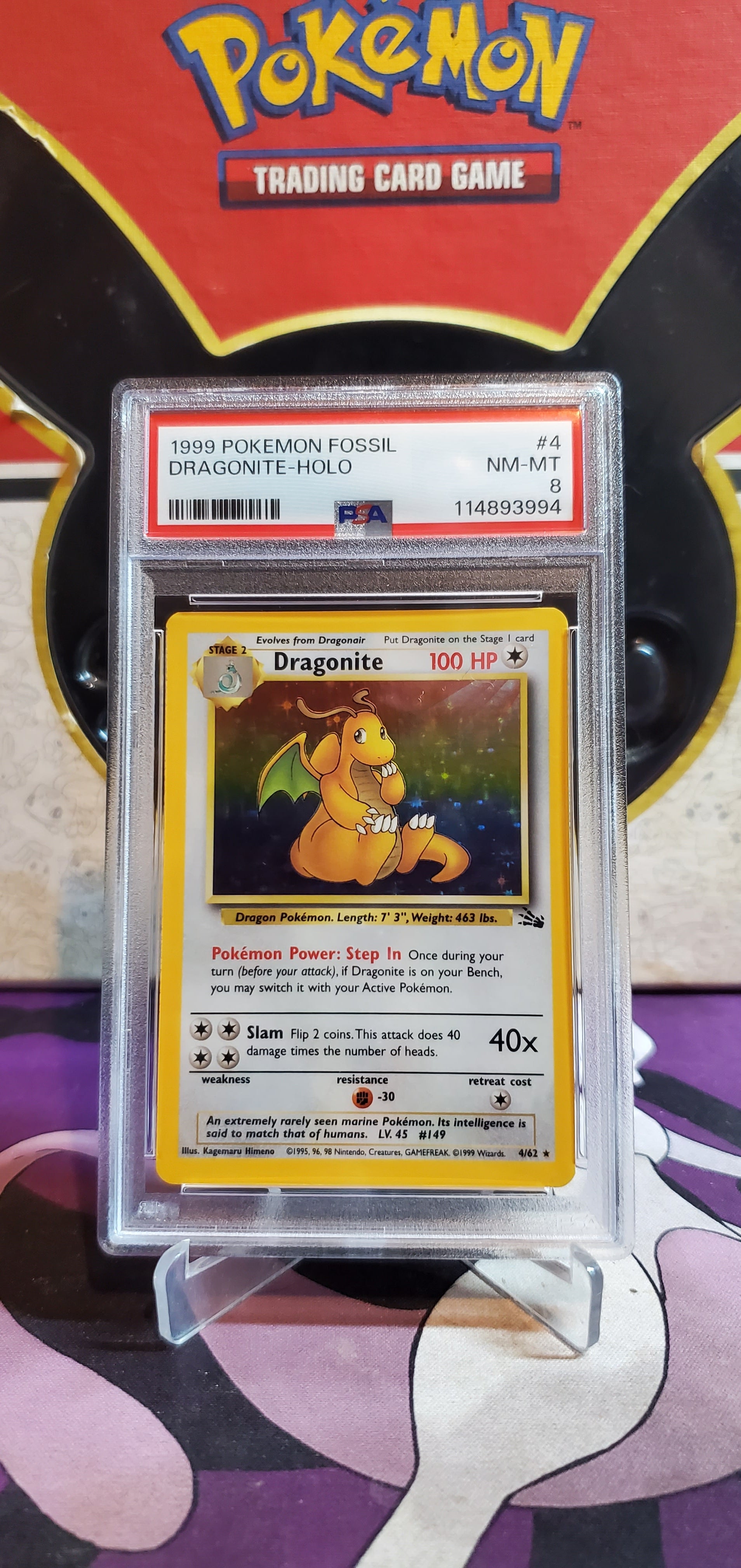 Dragonite - PSA 8 - (4/62) FO