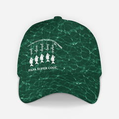 Papa Papy Super Cool - Casquette De Pêche Personnalisé