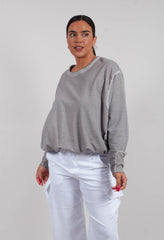 Smoked Sweatshirt in Cement