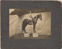 1909 PHOTO OF WOMAN ON SHOW HORSE - SEATTLE, WASH