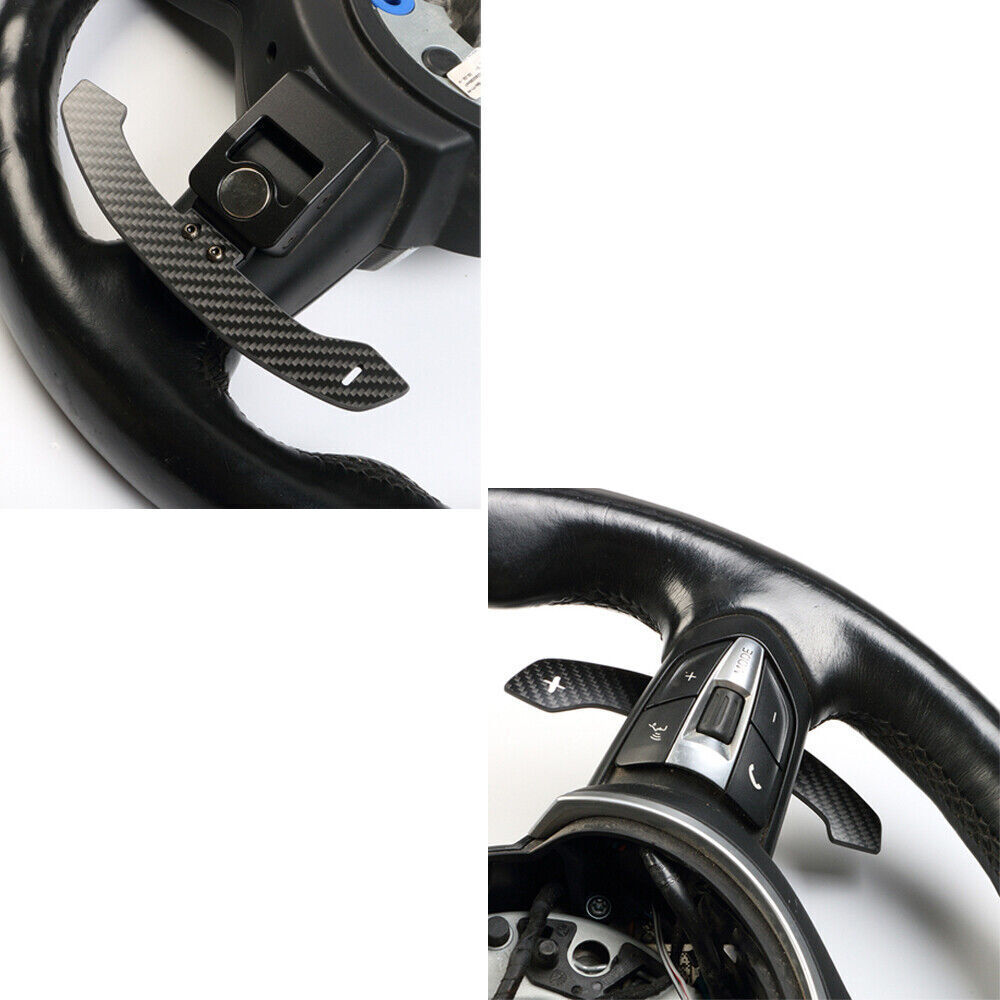 Car Carbon Fiber Steering Wheel Shift Paddle Shifter for BMW F06 F13 M6 2011-17