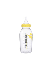 TÅTEFLASKE 250 ML M/SMOKK STØRRELSE MEDIUM - GUL