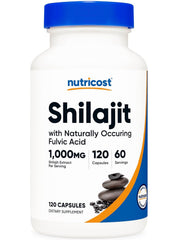 Shilajit 1000 mg por servicio, con ácido fúlvico de origen natural, 120 cápsulas Nutricost