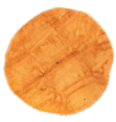 Hochflor Teppich rund - 200 x 200 cm - gold