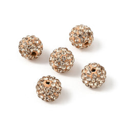 Rhinestone pärla aprikos 10 mm, 1 st (14034)