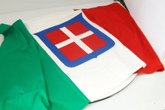 WW1 WW2 Riproduzione Bandiera Regno d-Italia Stemma Sabaudo Cucita in Cotone cm 150 x 96