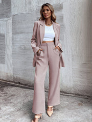 Shein- Solid Slant Pockets Tailored Pants