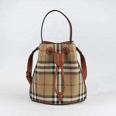 Burberry Mini Check Drawstring Bucket Bag 8109794 145742745