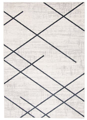 Damali Ivory/Blue Machine Washable Area Rug - 5'0" x 7'0"