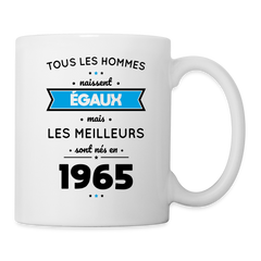 Mug blanc - Anniversaire 60 Ans - Les meilleurs sont nés en 1965 - blanc