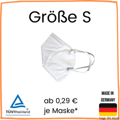 FFP2 NR Maske "Größe S"