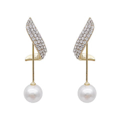 Long Tassel Ball Pearl Earrings