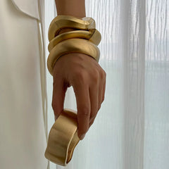 Irregular Wave Cuff Bracelet