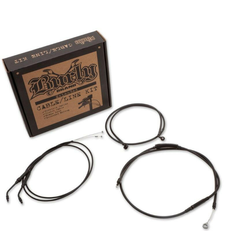 Burly Brand Control Kit Clubman Bar - Black Throttle Cable Burly Brand