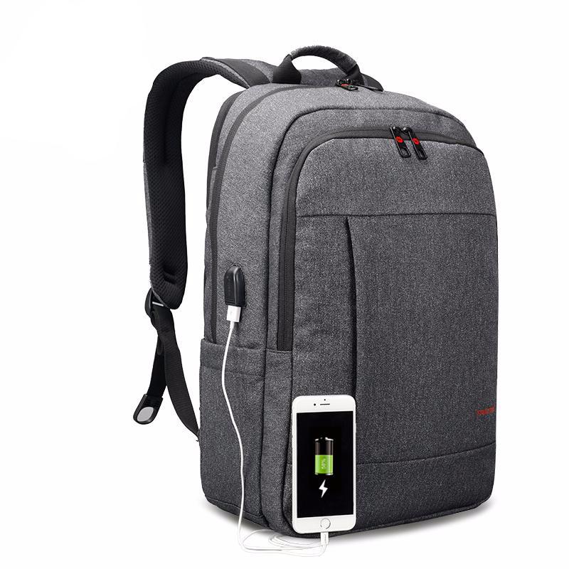 BestBuySale Backpack Anti-Theft With USB Charging Backpack For 15.6inch Laptop - Black grey,Grey