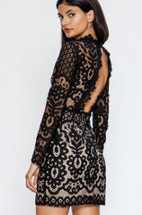 lace and nude dress, lace dress, black lace dress, black and nude lace dress, cocktail dress, dresses, black cocktail dresses