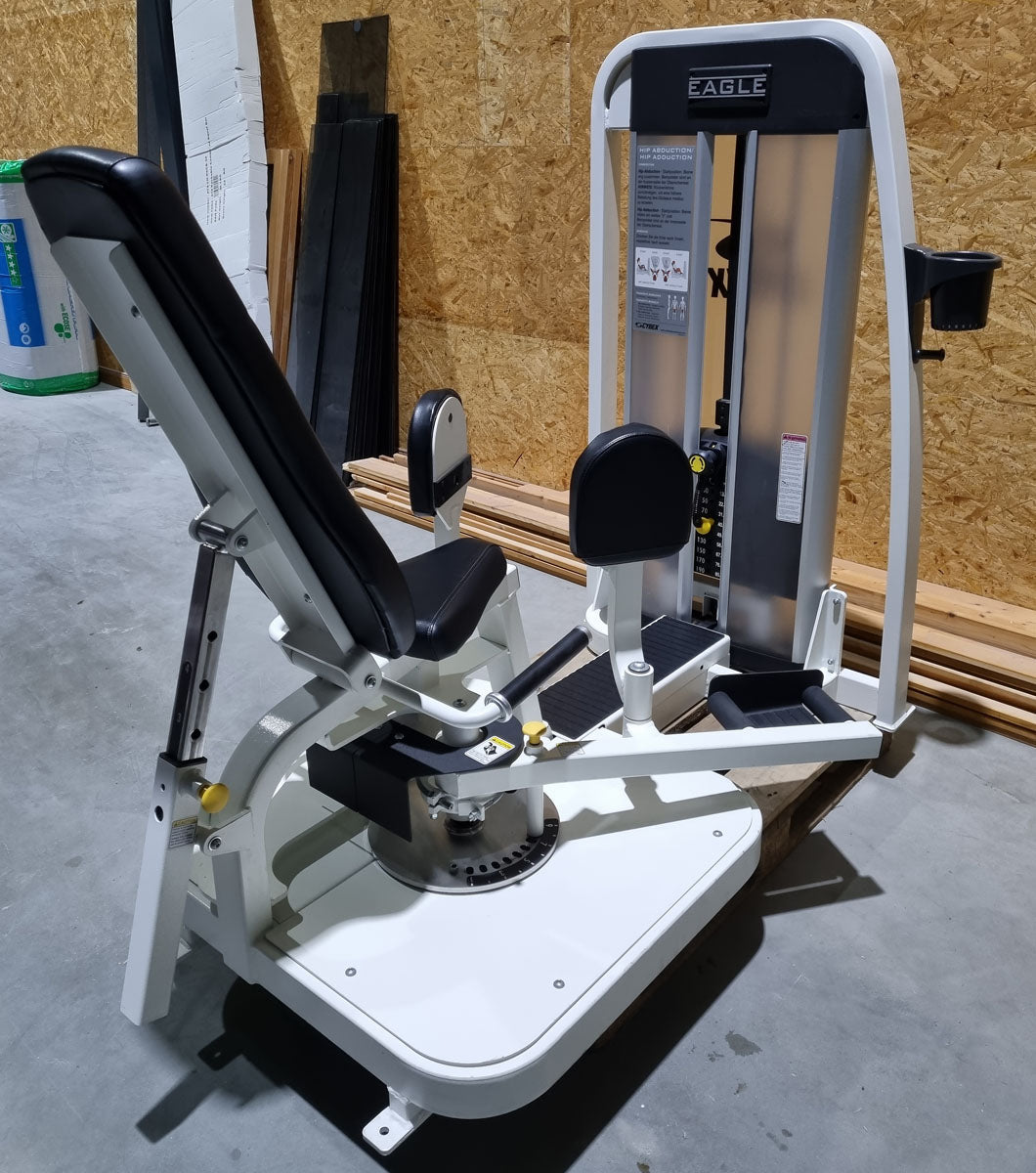 Cybex Eagle Abductor and Adductor Combination Machine 2 in 1 - Hip Abduction and Hip Adduction, frame color white, upholstery color black, used - refurbished condition