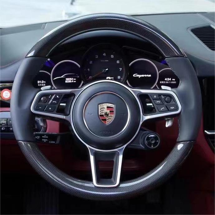 TTD Craft Porsche 911 / GT3 / 991 / 718 Boxster / Cayman 982 / Cayenne / Panamera / Macan Carbon Fiber Steering Wheel