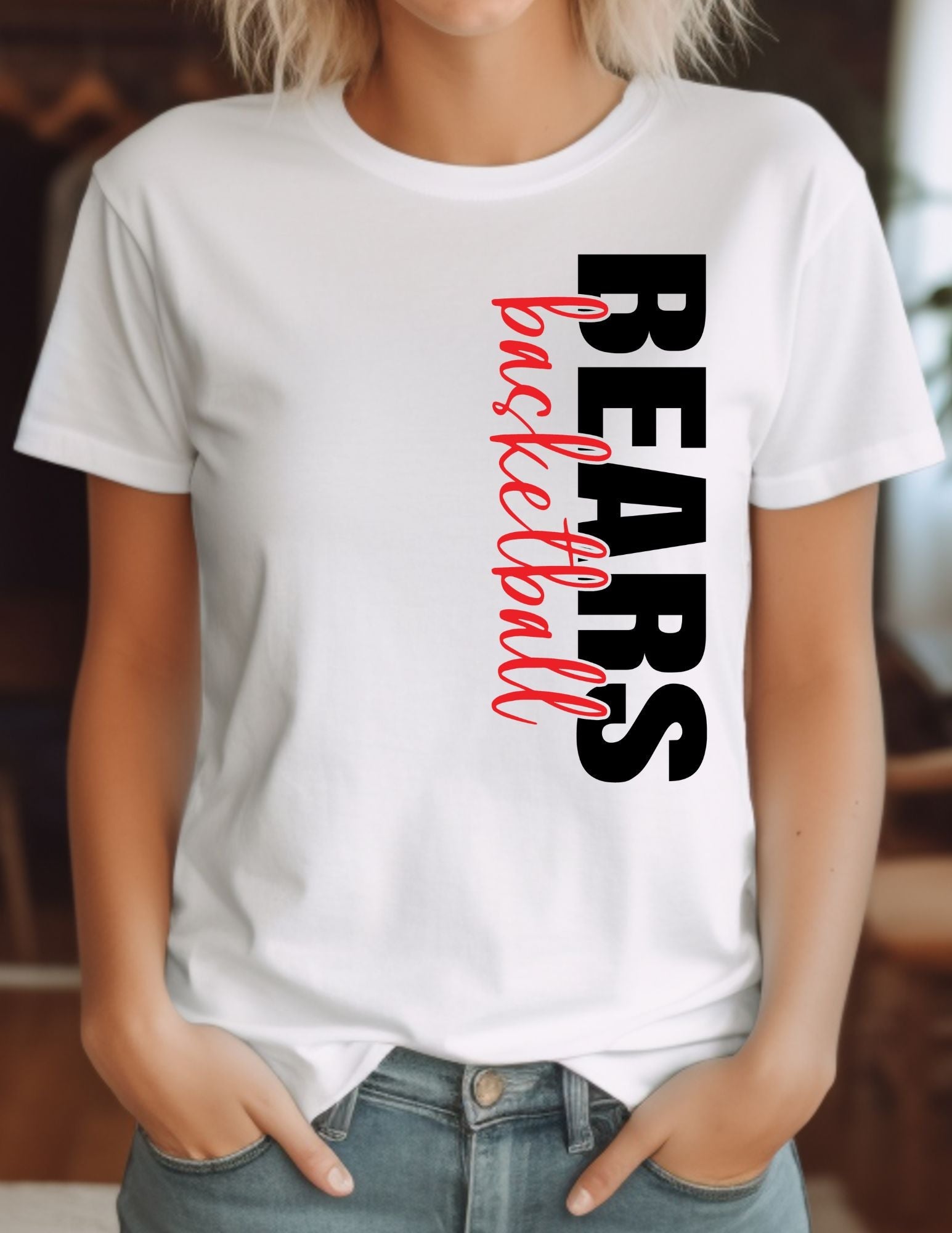 Girls Basketball White Adult T-Shirt (Multiple Designs)