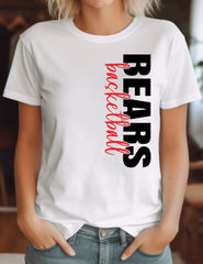 Girls Basketball White Adult T-Shirt (Multiple Designs)