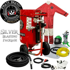 Abrasive Blast Pot, Portable, 6.5 cu. ft. (185 L), Pressure Release, Electric (12V DC), w/Silver Blasting Package (Includes Safety Gear)