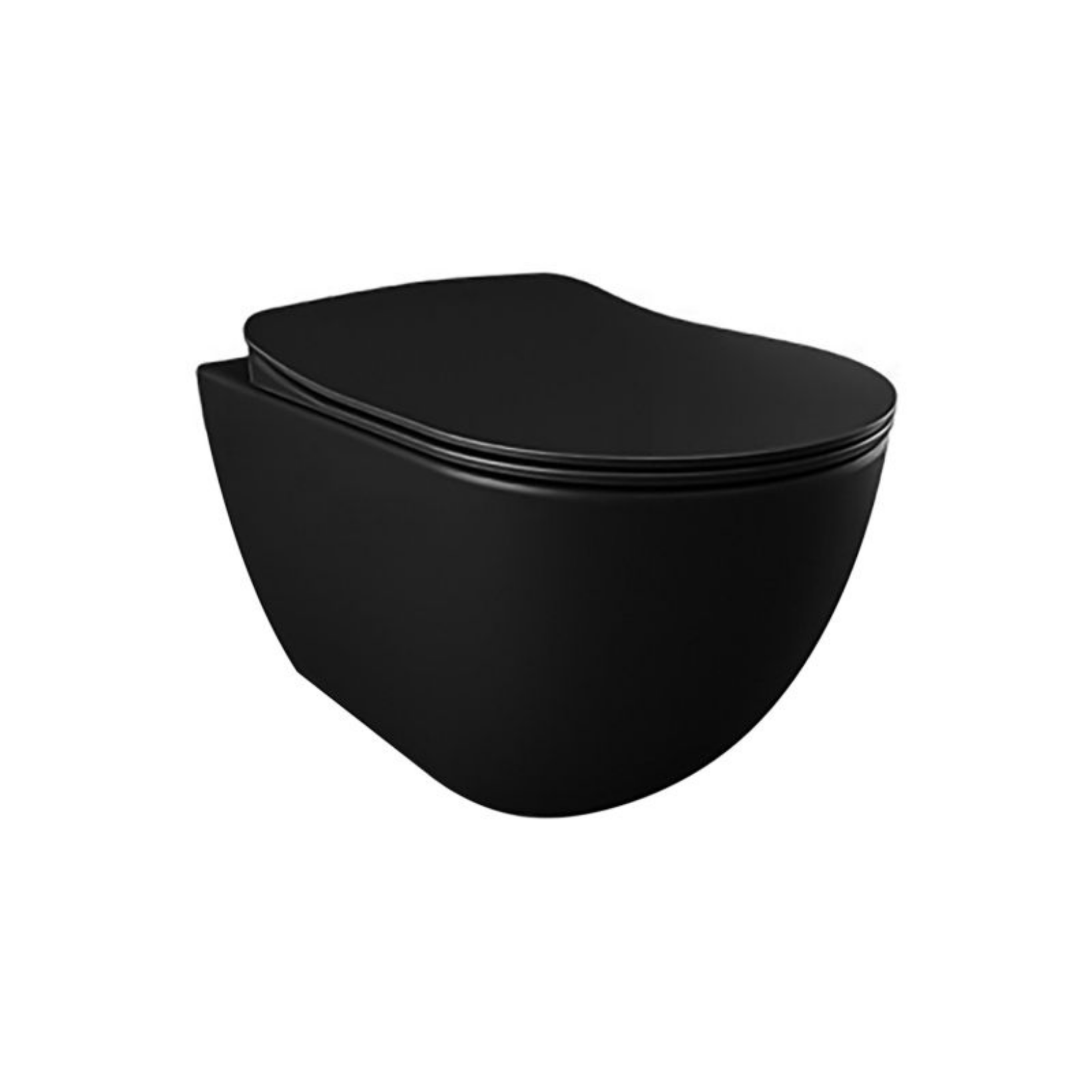 Creavit Rimoff hangtoilet / ophang WC – mat zwart – rimless wandmodel