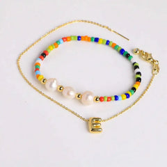 A-Z Initial Pearl Bracelet