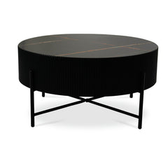 Milo Sofabord ø80x40 Sort FURNHOUSE