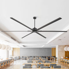 Breezary 120 inch HVLS industrial ceiling fan aluminum 8 blade PMSM motor