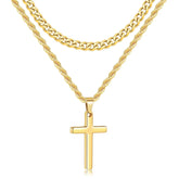 2pc Jesus Cross Necklace Set