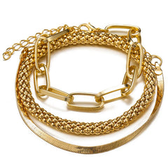 3pc Classic Chunky Bracelet Stack