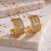 C-Shaped Hoop Earrings