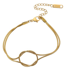 Knotted Snake Chain Couple Bracelet