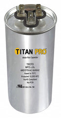 Titan Pro Round Motor Dual Run Capacitor,70/7.5 Microfarad Rating,370-440VAC Voltage - TRCFD7075