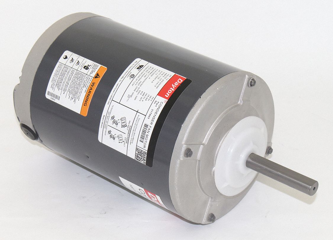 Dayton 1 HP Condenser Fan Motor,3-Phase,1140 Nameplate RPM,200-230/460 Voltage,Frame 56Z - 31TR63