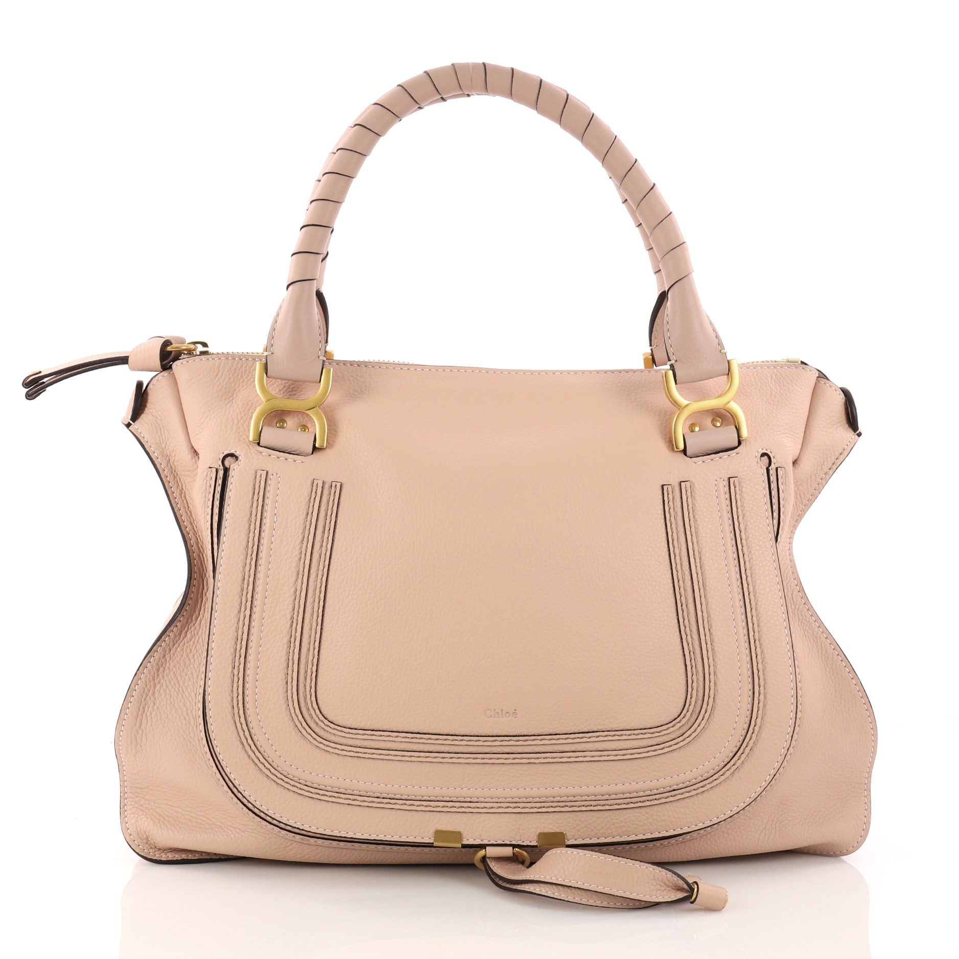 Chloe Marcie Shoulder Bag Leather Large Pink 3216401