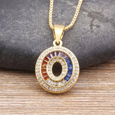 Luxe Number Rainbow Necklace