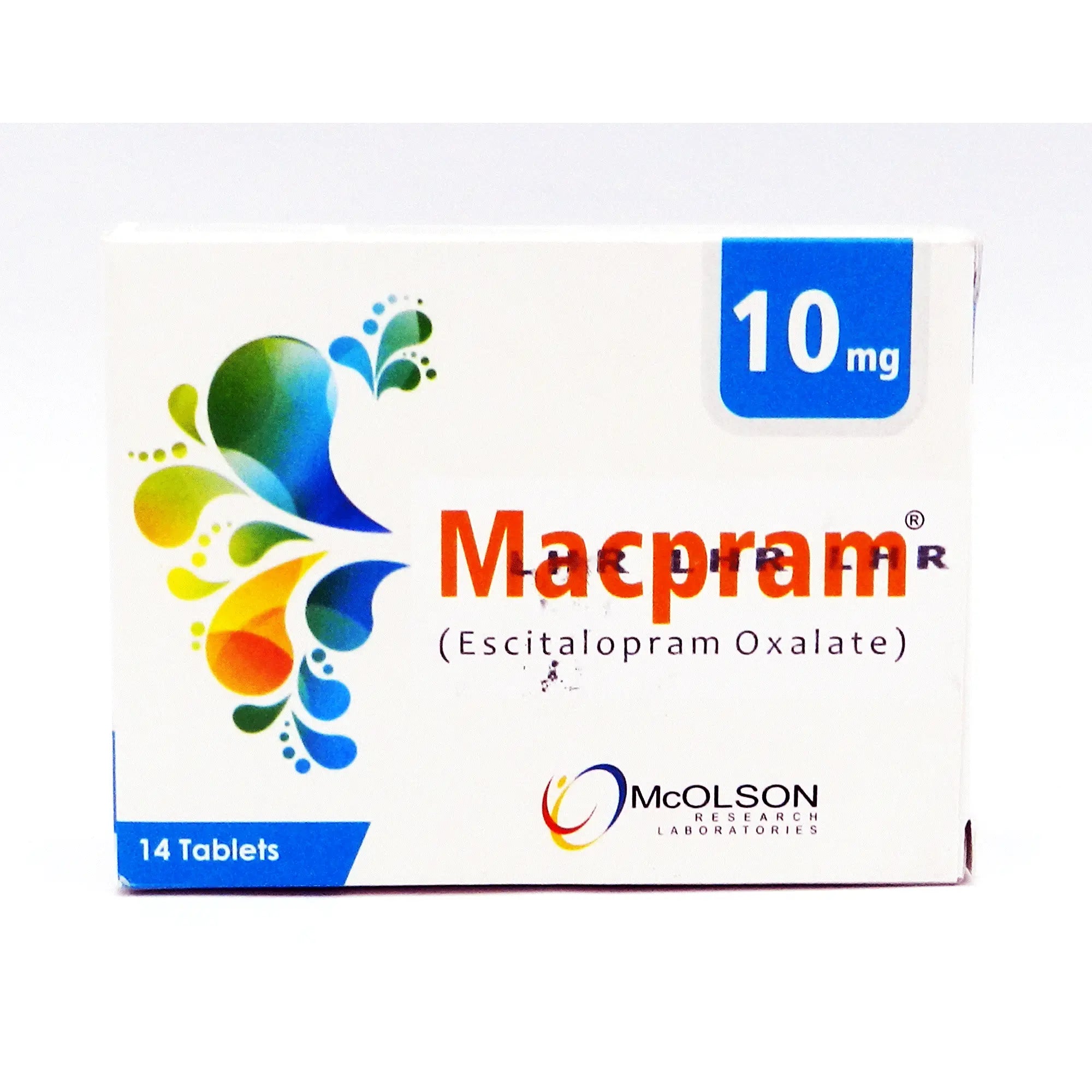 Macpram Tablets 10mg ��� Escitalopram for Depression & Mood Support