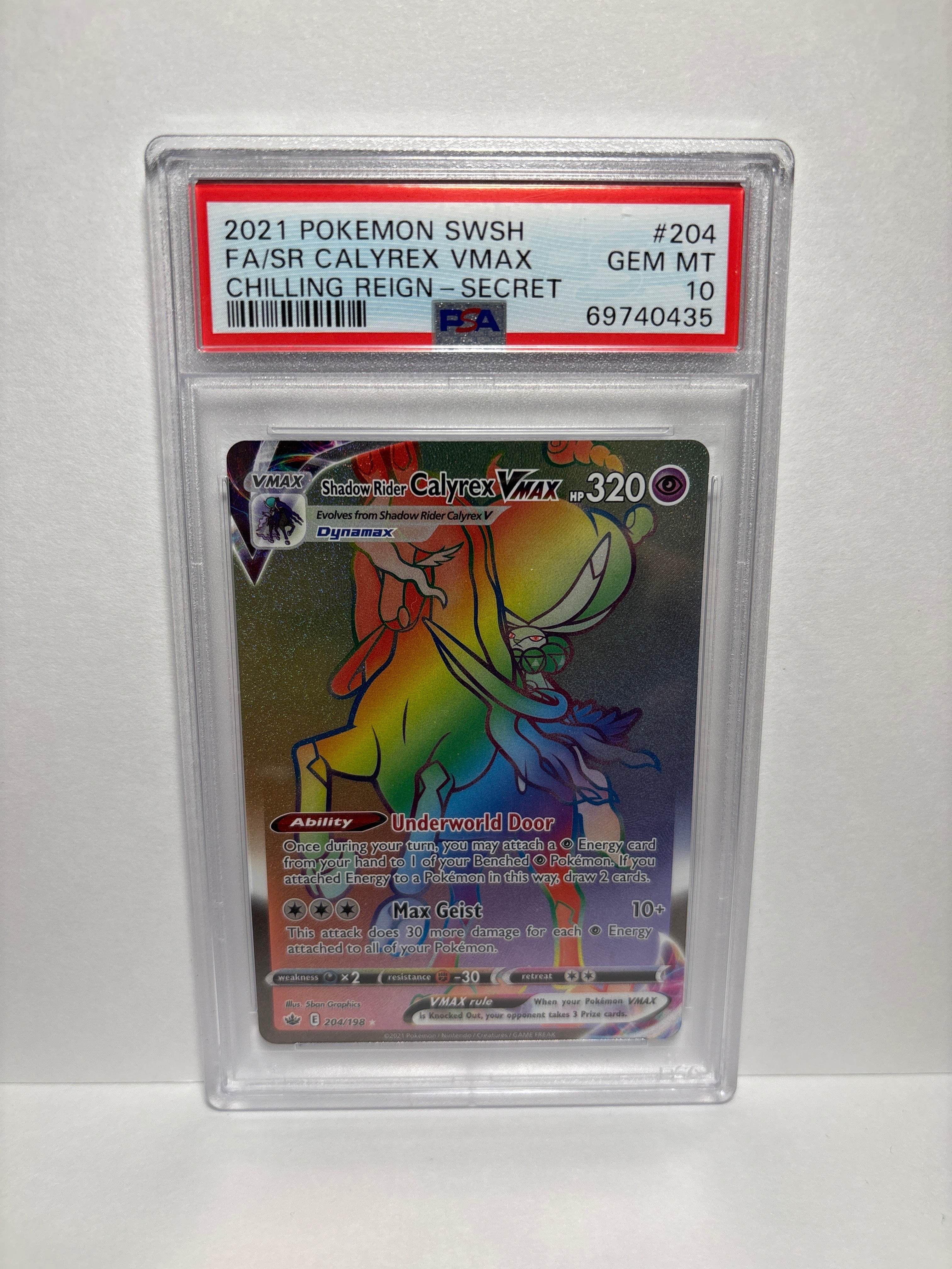 Pokemon Shadow Rider Calyrex VMAX 204/198 PSA 10