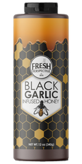 Black Garlic Infused Honey, 12 oz - Fresh Perspective