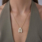 A-Z Bubble Bling Initial Necklace