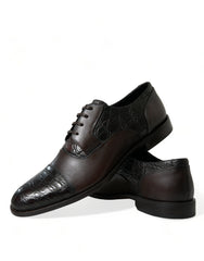 Dolce & Gabbana Brown Exotic Leather Formal Men Dress Shoes - Luxe Marca