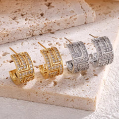 C-Shaped Hoop Earrings