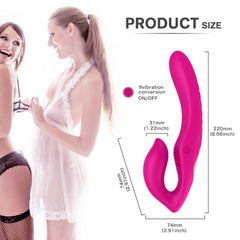 Nami wielofunkcyjny elastyczny wibrator dla par z 9 trybami wibracji Red Rose